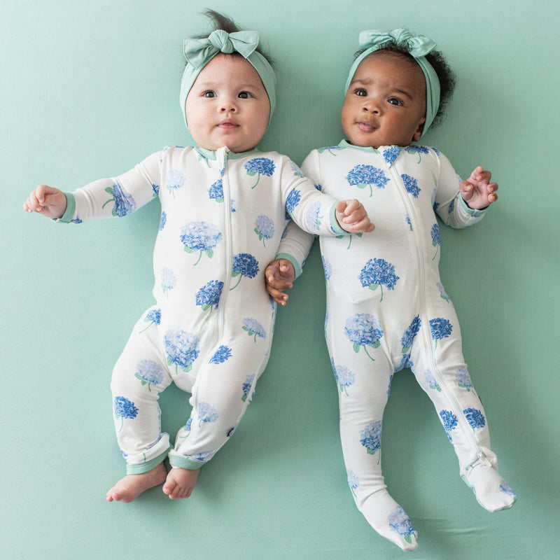 Kyte BABY Zippered Romper - Hydrangea