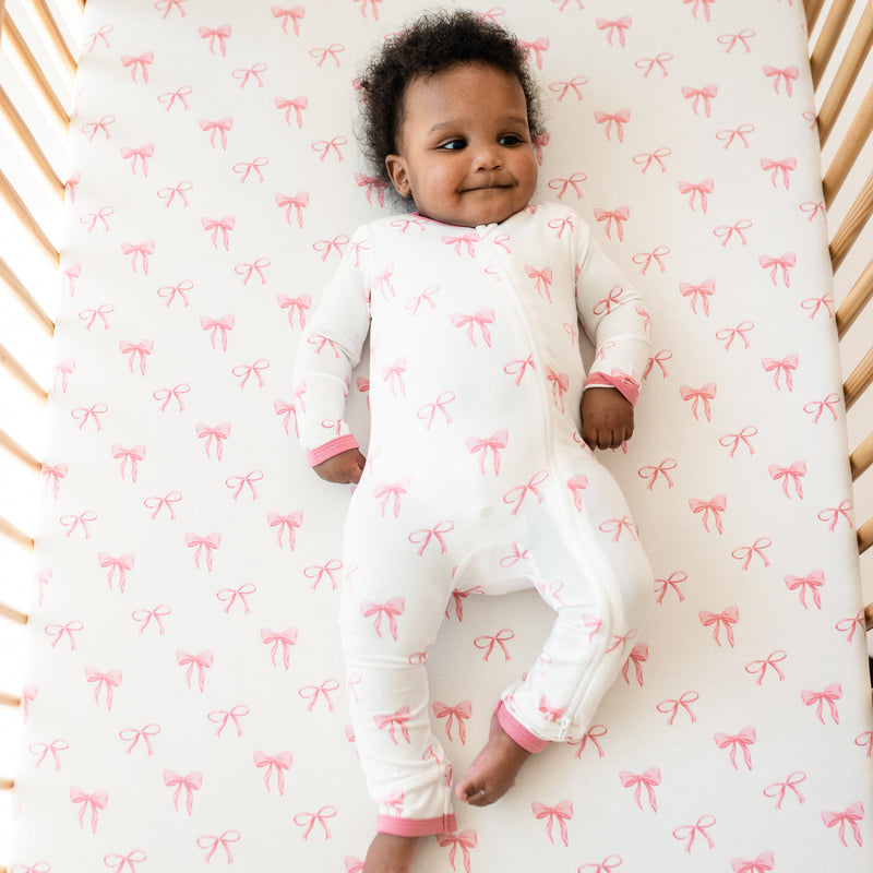 Kyte BABY Zippered Romper in Bow
