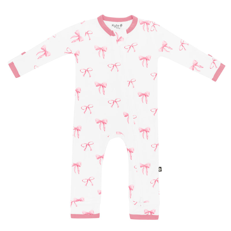 Kyte BABY Zippered Romper in Bow