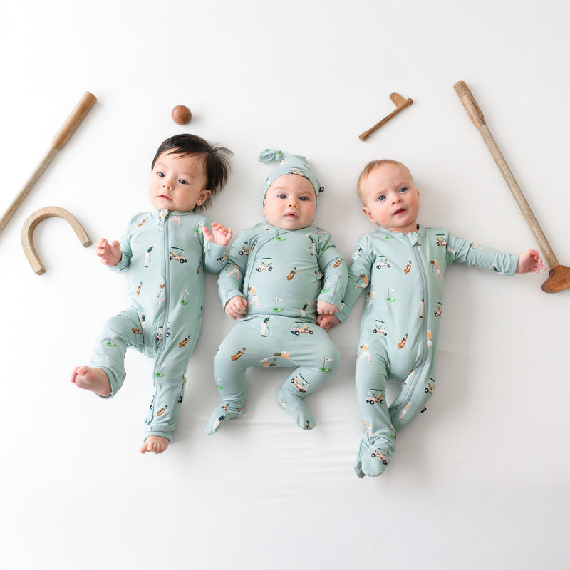 Kyte BABY Zippered Romper in Golf