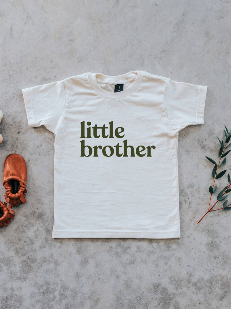Little Brother Organic Kids Tee • Colored Ink - Olive