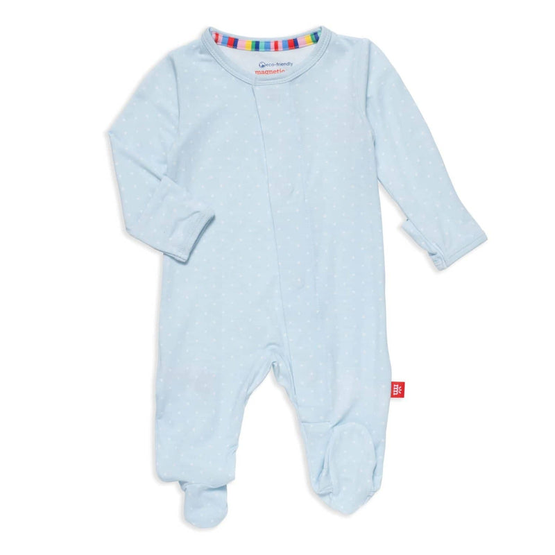 Magnetic Me Pin Dot Blue Modal Footie (Preemie)