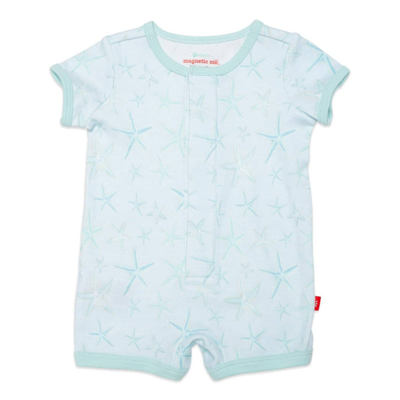 Magnetic Me Shine Bright Like a Starfish Organic Cotton Short Sleeve Romper (3-6 Mo, 6-9 Mo)