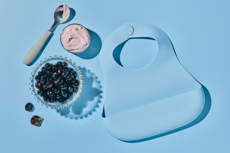 Magnetic Silicone Bib - Blueberry Burst