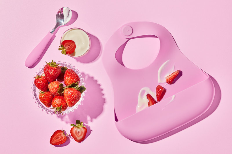 Magnetic Silicone Bib - Strawberry Dream