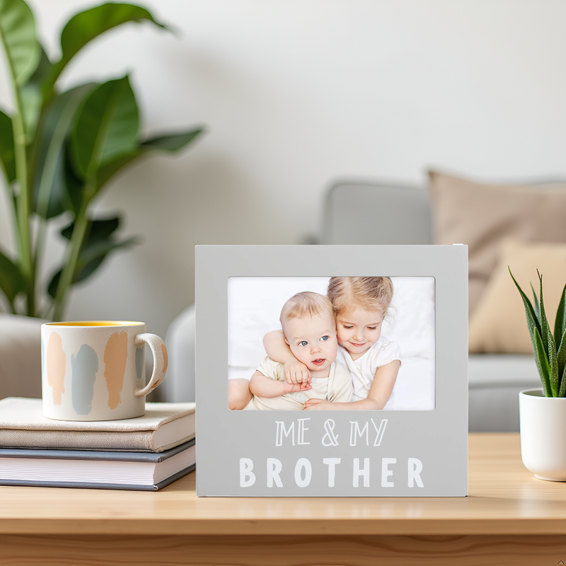 Me and My Brother Sentiment Picture Frame, Gray