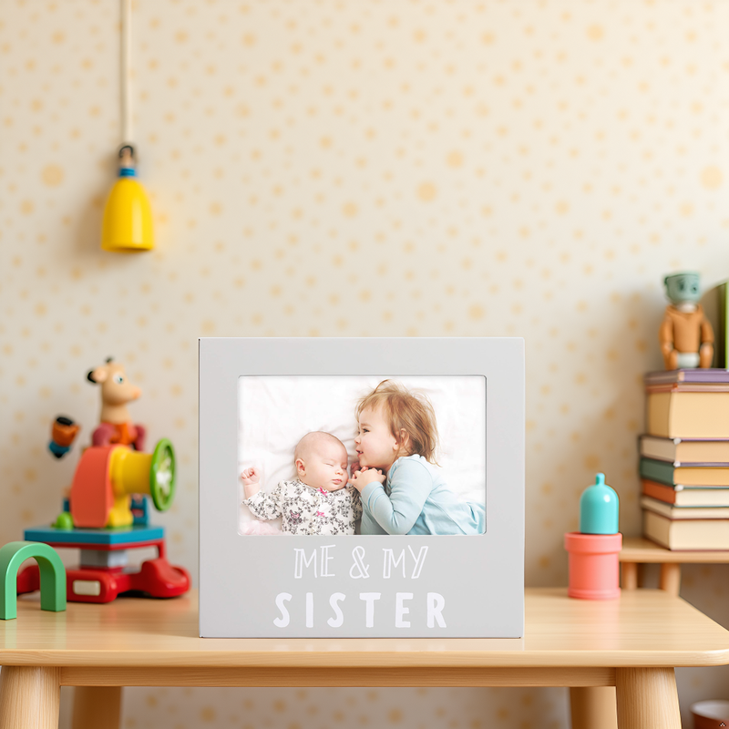 Me and My Sister Sentiment Picture Frame, Gray