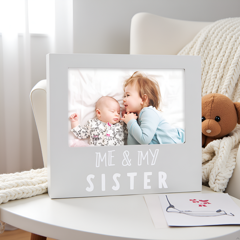Me and My Sister Sentiment Picture Frame, Gray