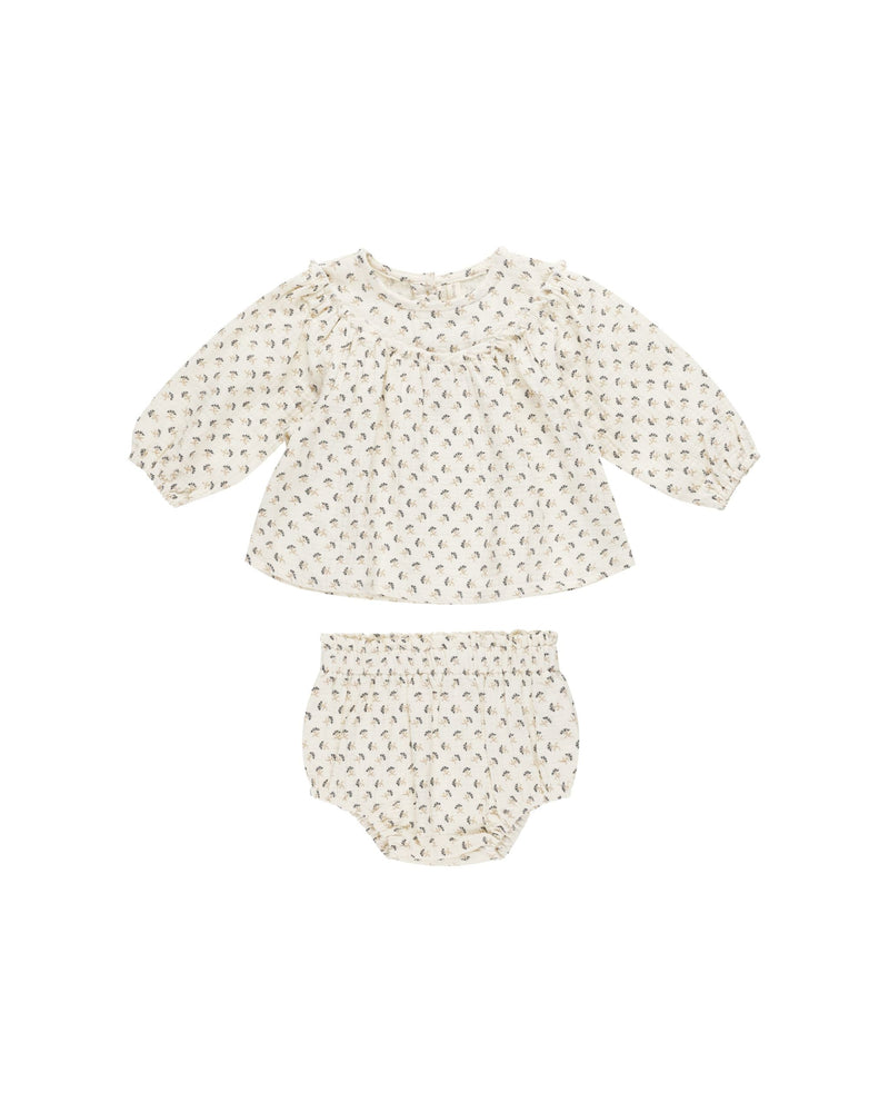 Mia Top + Bloomer Set || French Flora (6-12 Mo, 12-18 Mo)