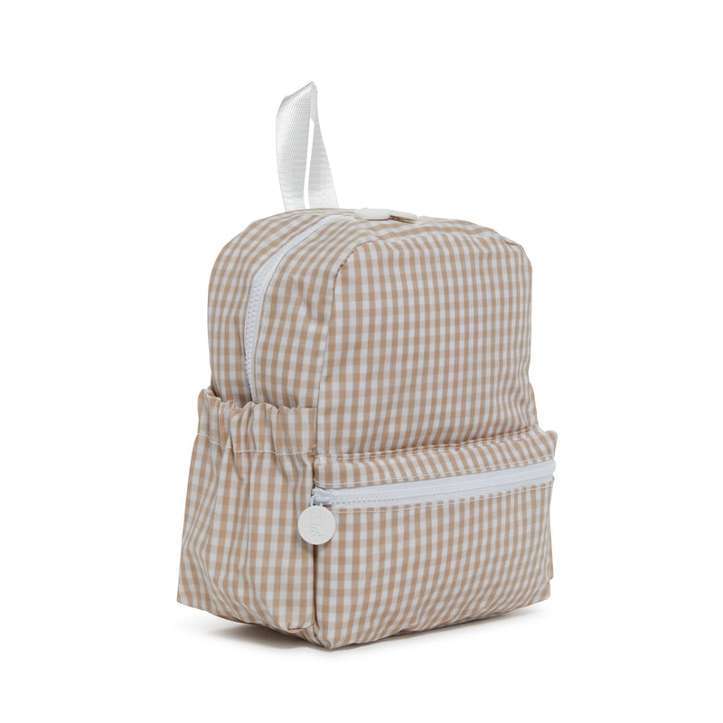 Mini Backer - Gingham Khaki