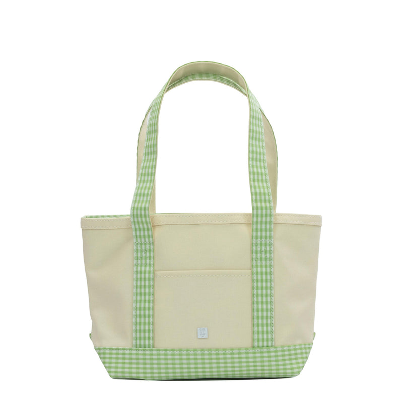 Mini Tote - Gingham Leaf trim