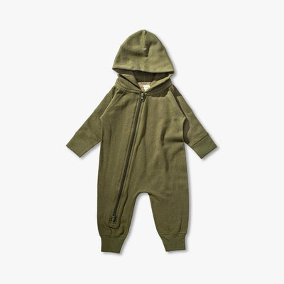 Mistletoe Green Winter Zipsuit-Wee Bee Baby Boutique