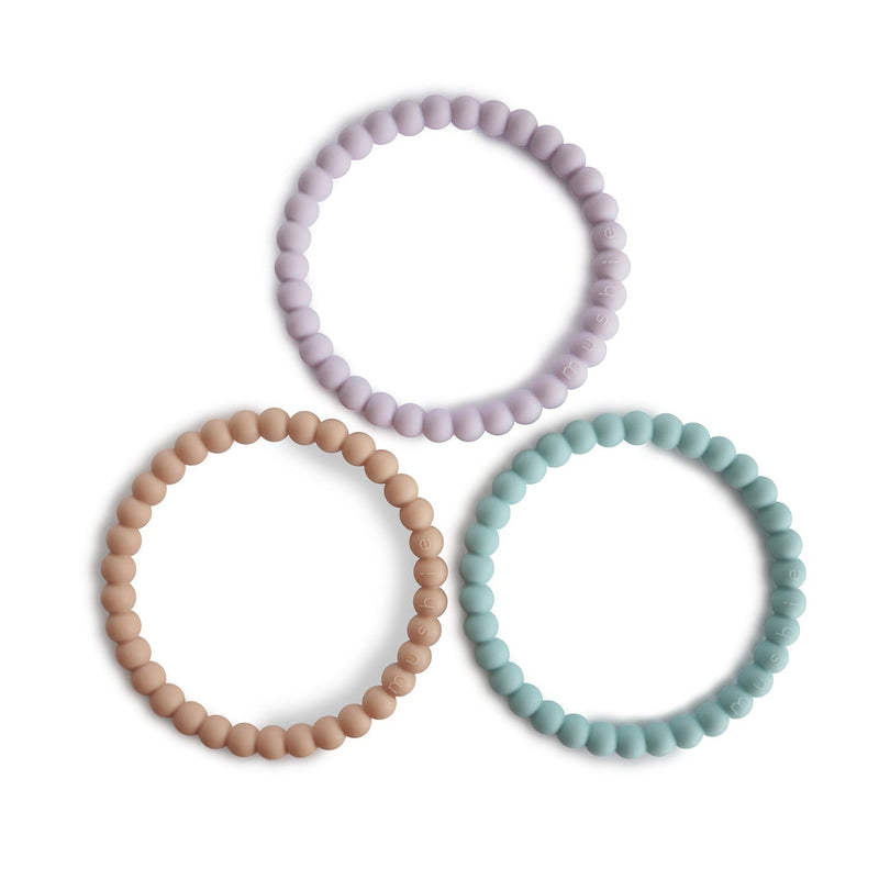 Mushie Pearl Teething Bracelet 3-Pack