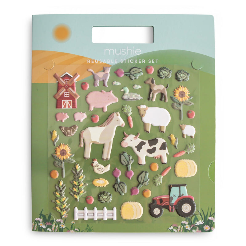 Mushie Reusable Sticker Set - Farm