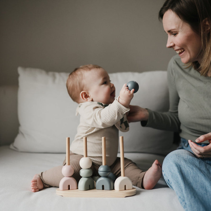 Mushie Wooden Multi Shape Stacker