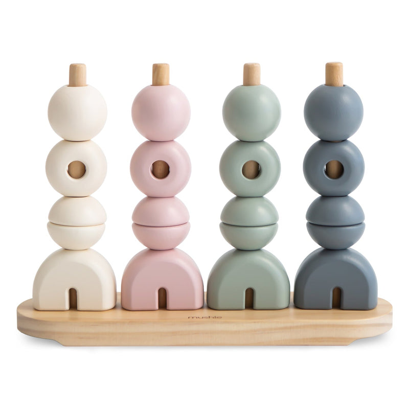 Mushie Wooden Multi Shape Stacker