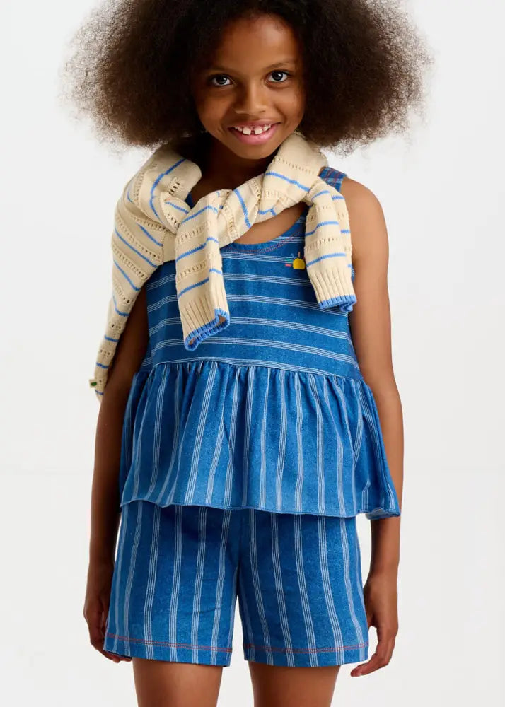 Mykanos - Denim Pinstripe Baby & Kids Shorts (4-5Y, 6-7Y)