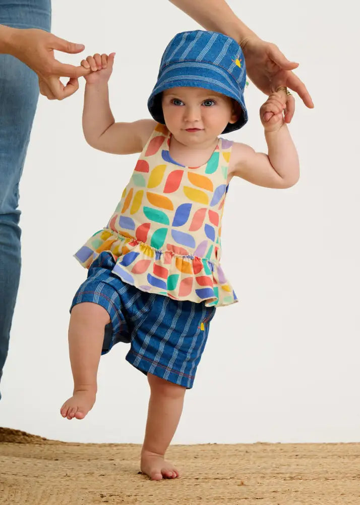 Mykanos - Denim Pinstripe Baby & Kids Shorts (4-5Y, 6-7Y)