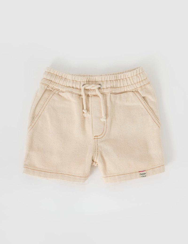 Noah Denim Shorts Oat (6-12Mo, 6Y)