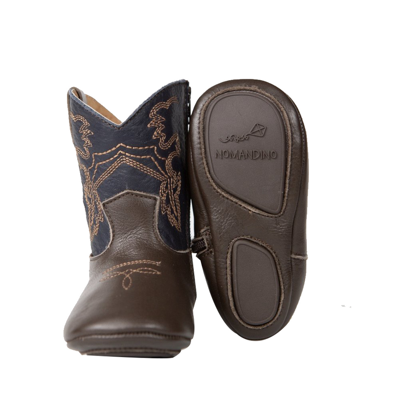 Nomandino Leather Boots - Frisco Chocolate / Navy Blue