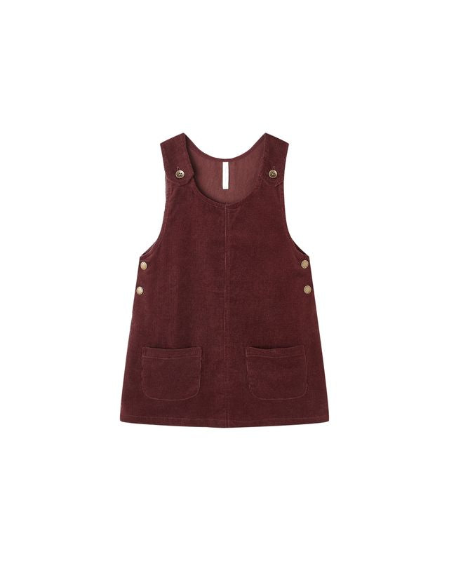 Odette Overall Dress || Burgundy