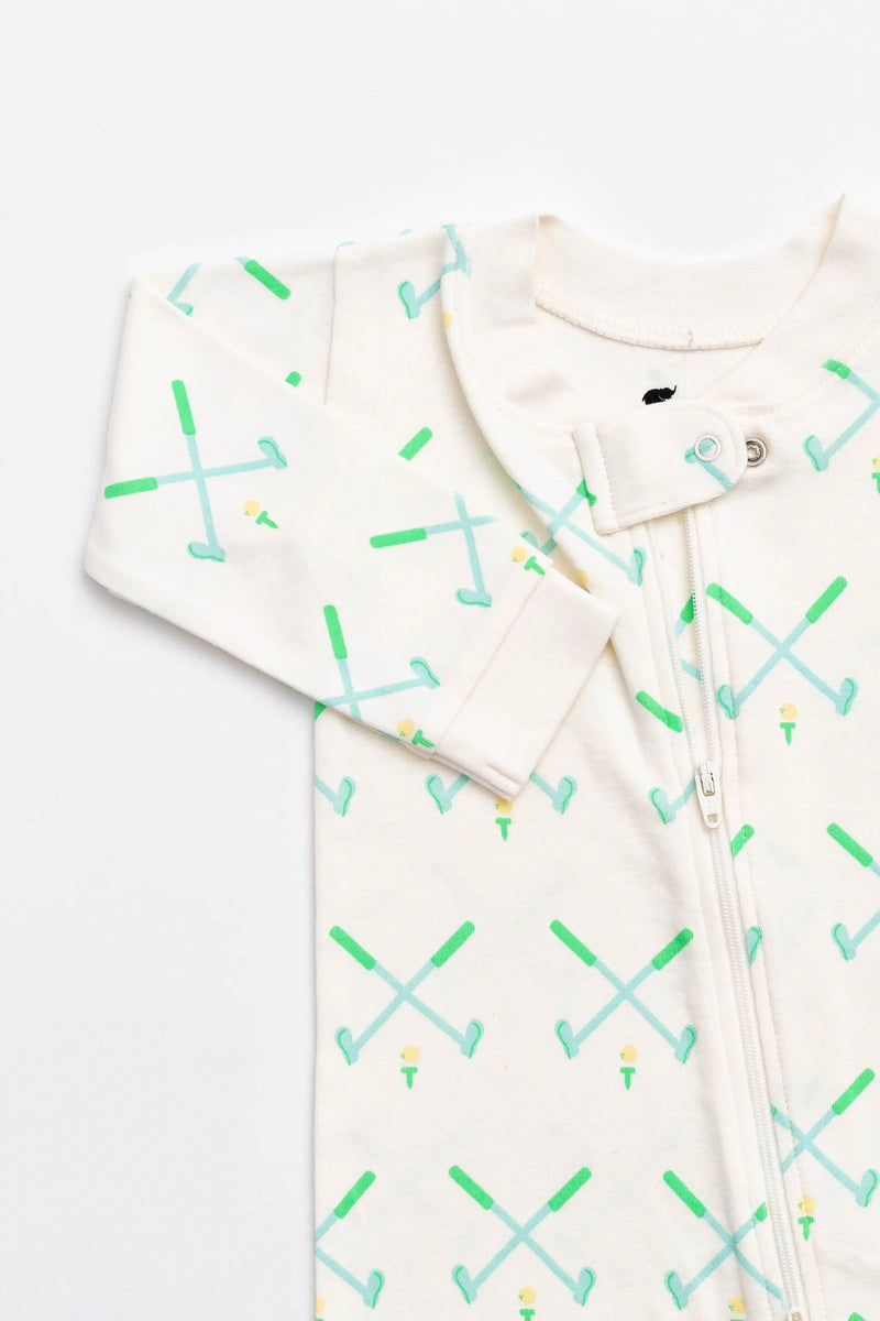 One-Piece Baby Pajamas - Golf Day (6-9 Mo, 18-24 Mo)