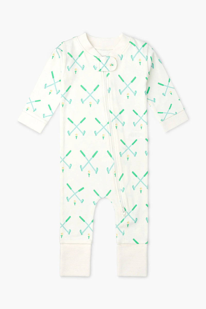 One-Piece Baby Pajamas - Golf Day (6-9 Mo, 18-24 Mo)