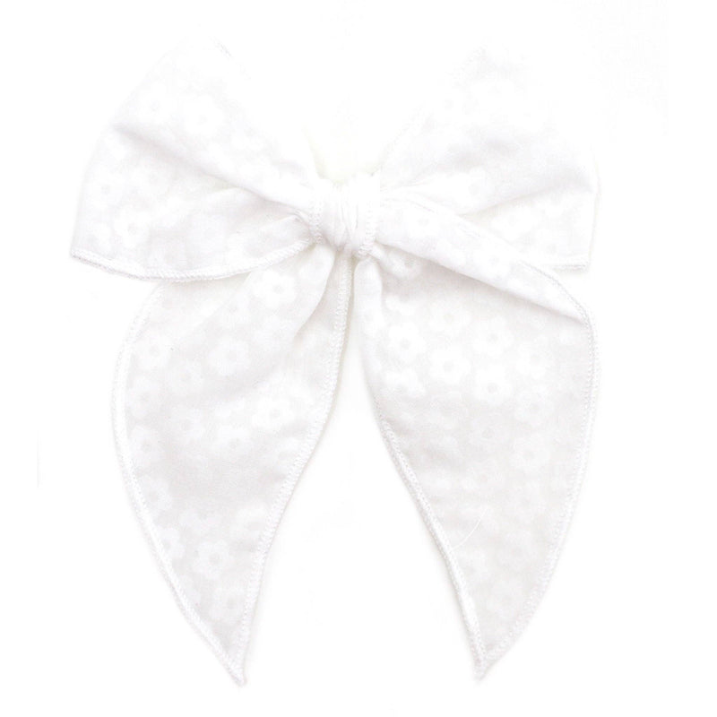 Party Girl Bow - White Flowers