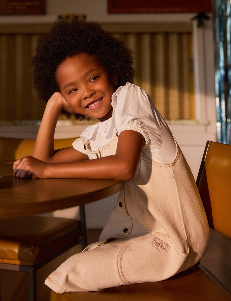 Penelope Pinafore Pocket Dress Oat (6Y)