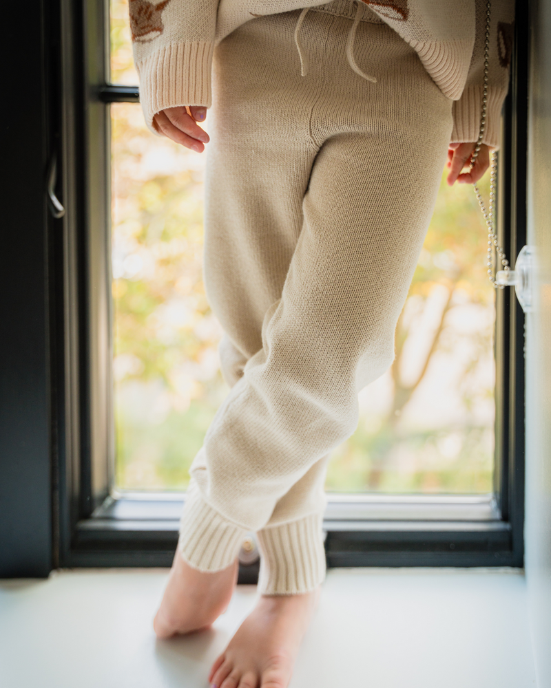 Pima Cotton Knit Jogger - Oatmeal