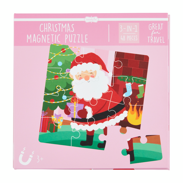 Pink Christmas Magnetic Puzzle Set