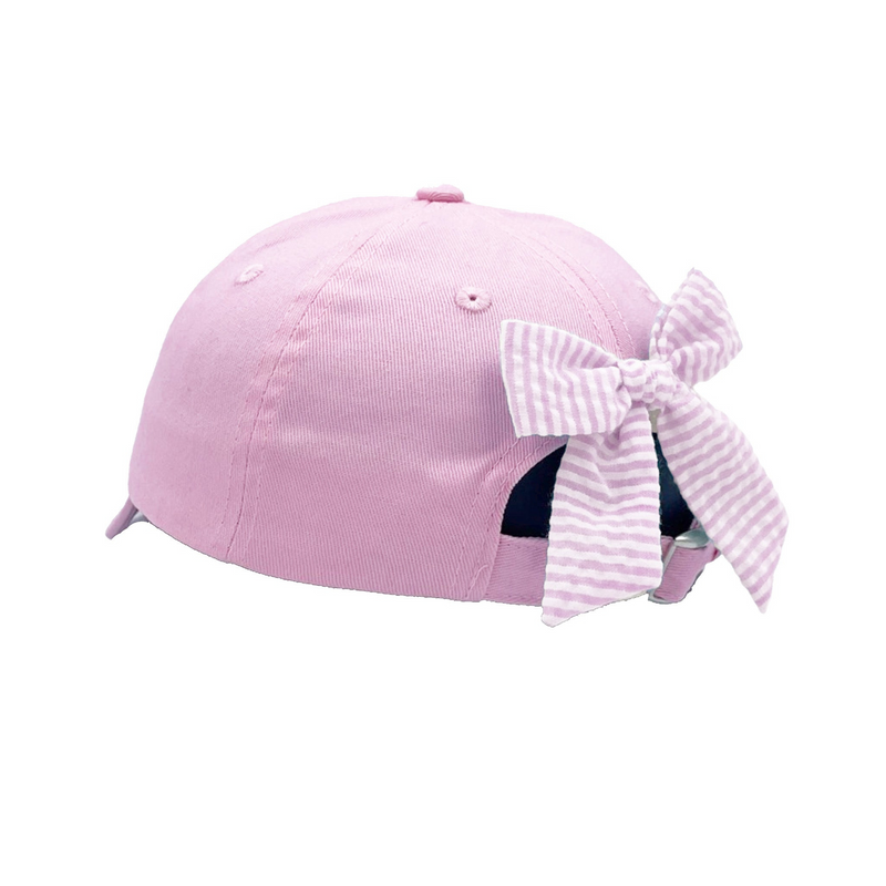 Pink Rainbow Golf Cart Bow Baseball Hat - Baby, Youth