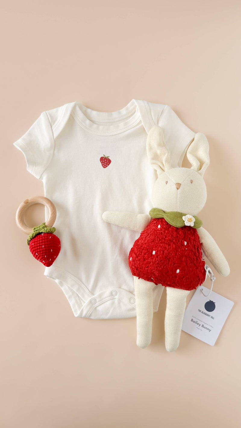 Plush Bunny Strawberry Baby Kids Toy Stuffed Animal Spring