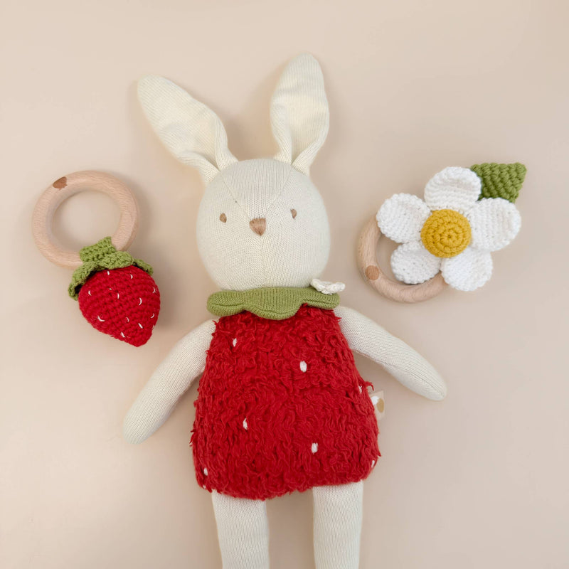 Plush Bunny Strawberry Baby Kids Toy Stuffed Animal Spring