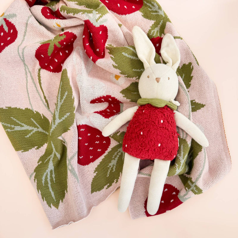 Plush Bunny Strawberry Baby Kids Toy Stuffed Animal Spring