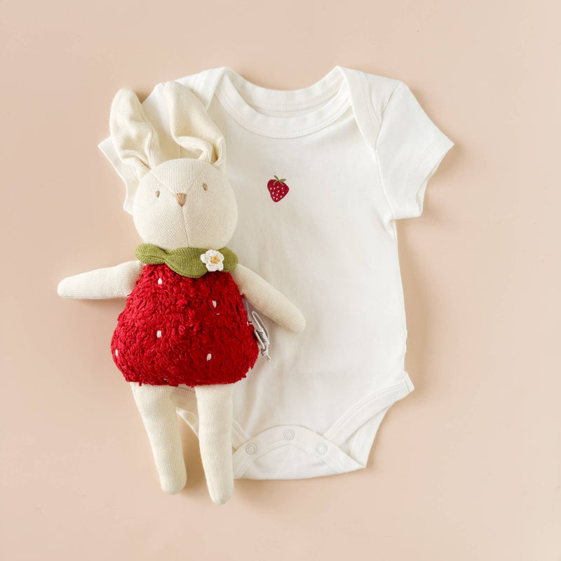 Plush Bunny Strawberry Baby Kids Toy Stuffed Animal Spring