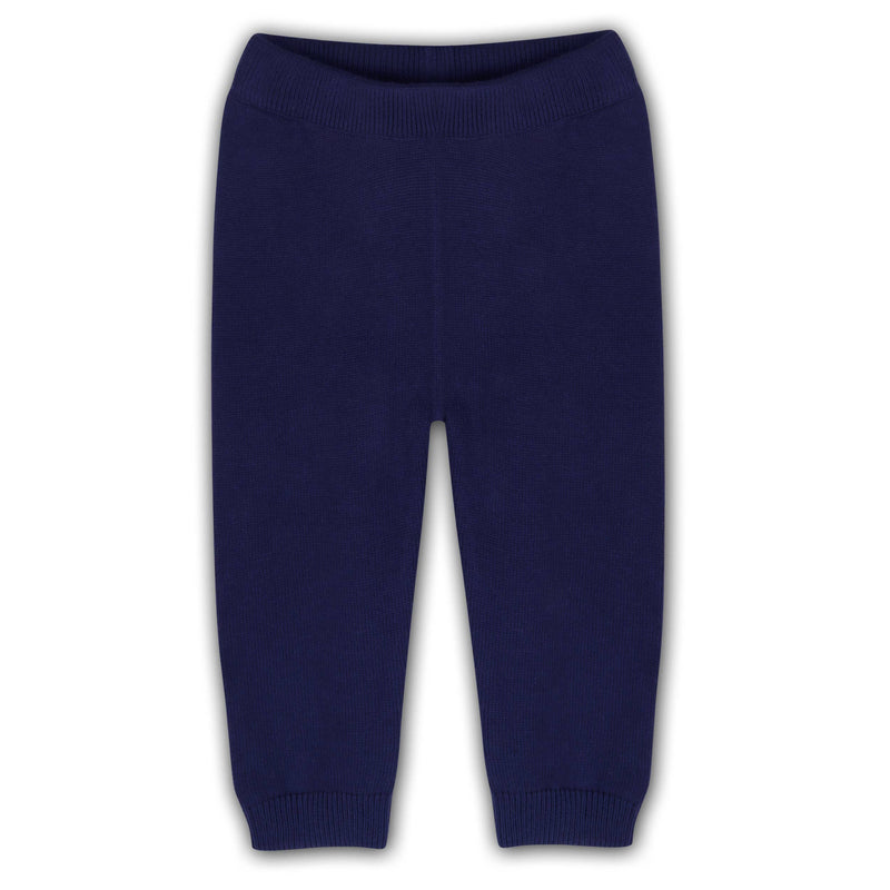 Pocket Sweater Knit Baby Legging Pants (Organic Cotton) / Navy Blue (18-24mo)