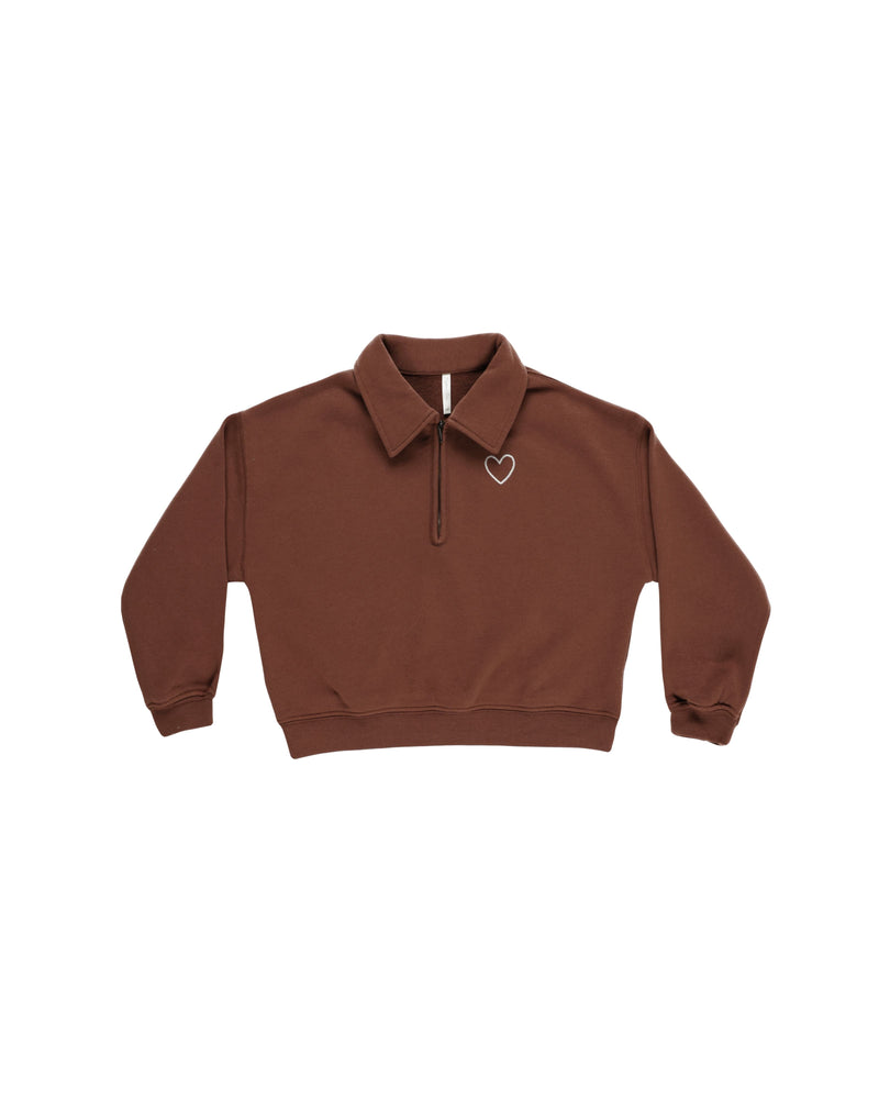 Quarter Zip Pullover || Brick (6-7 Yr)