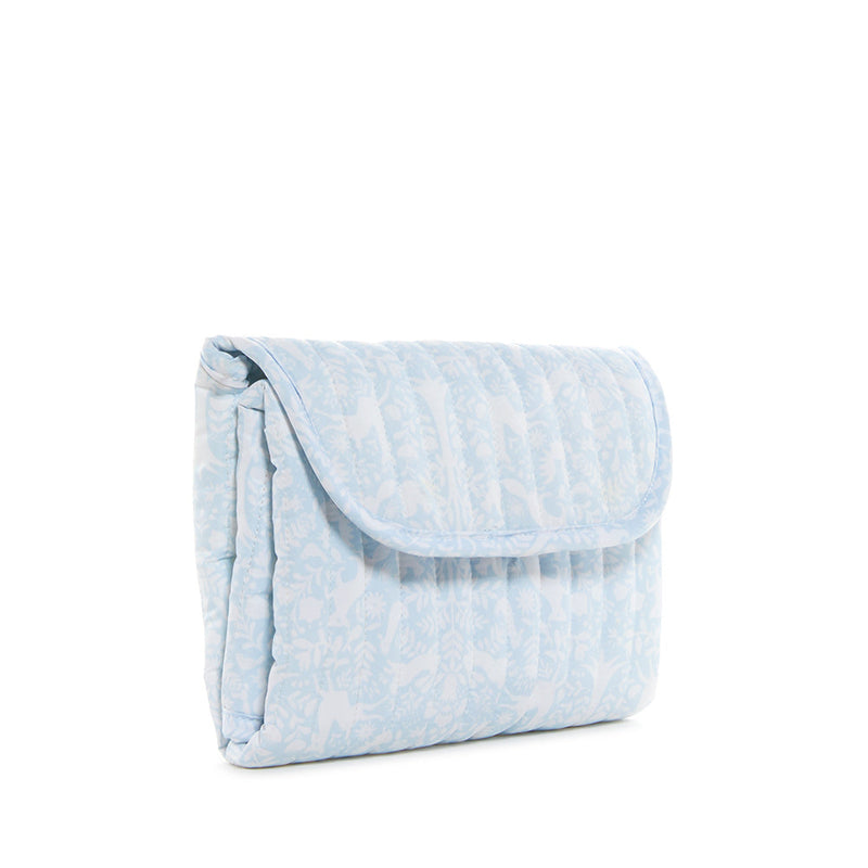 Quilted Stroller Bag + Changing Mat Bundle - Woodland Blue