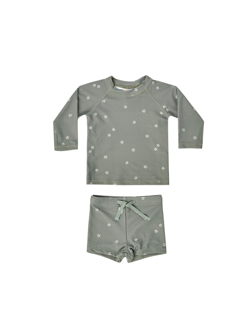 Rashguard + Swim Short Set | Sea Green (0-3 Mo.)