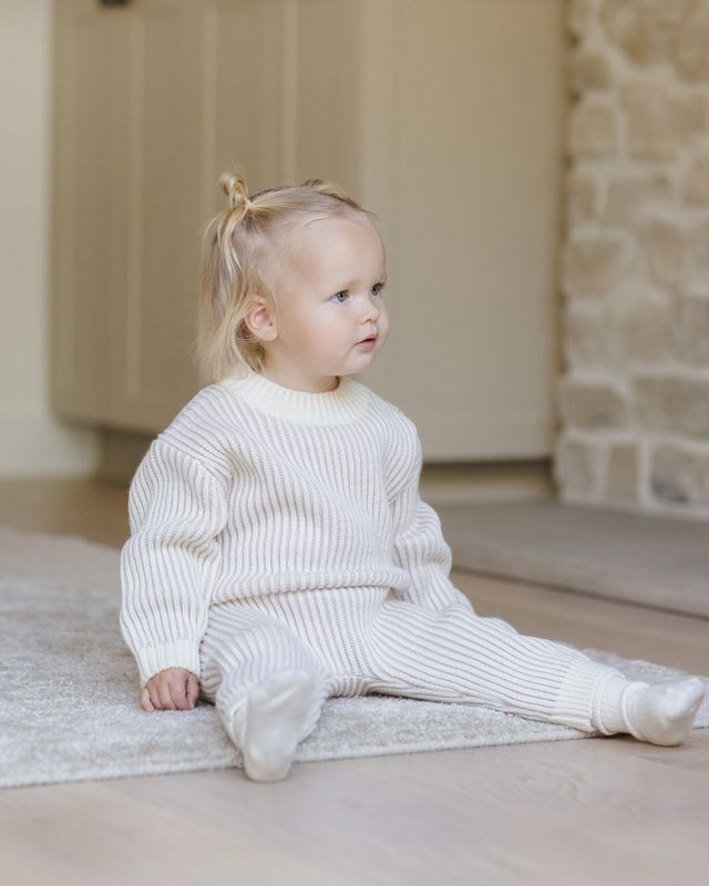 Chunky Knit Pant || Lilac