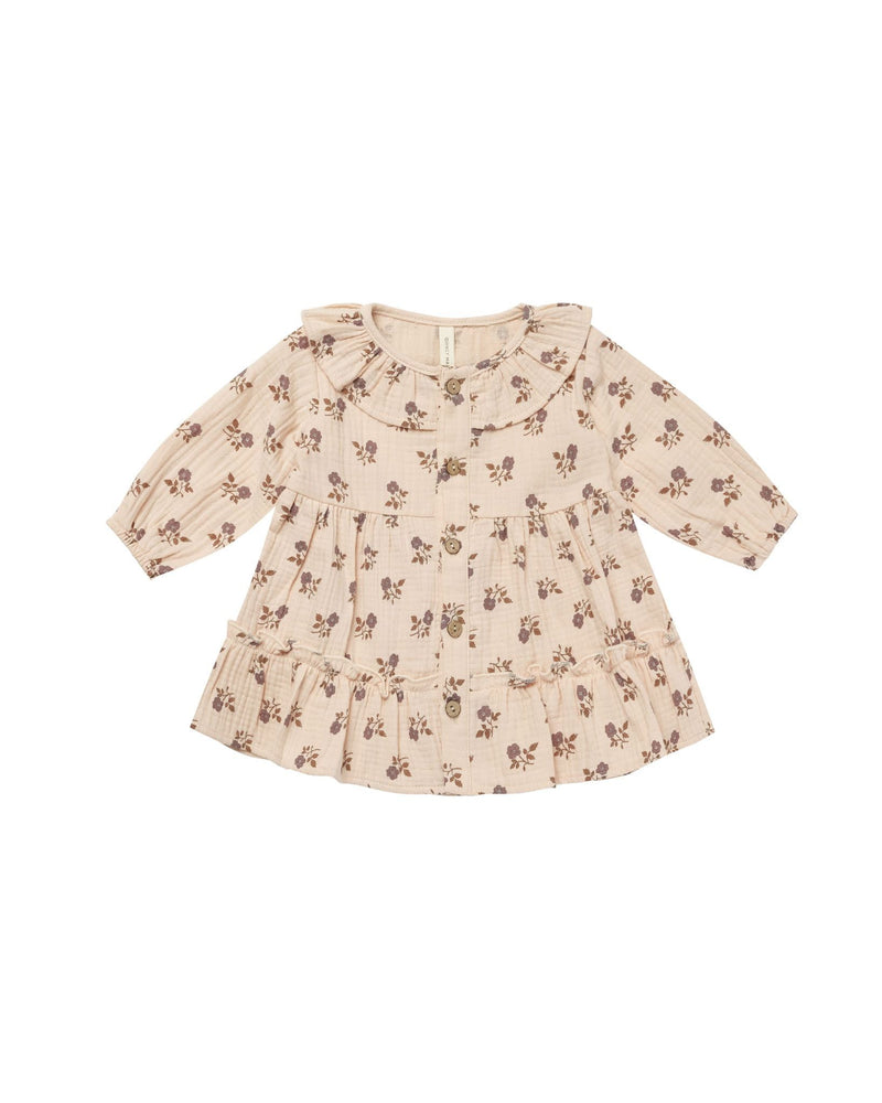 Ruffle Collar Button Dress || Fig Flora