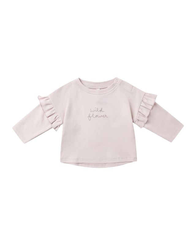 Ruffle Long Sleeve Tee || Wild Flower
