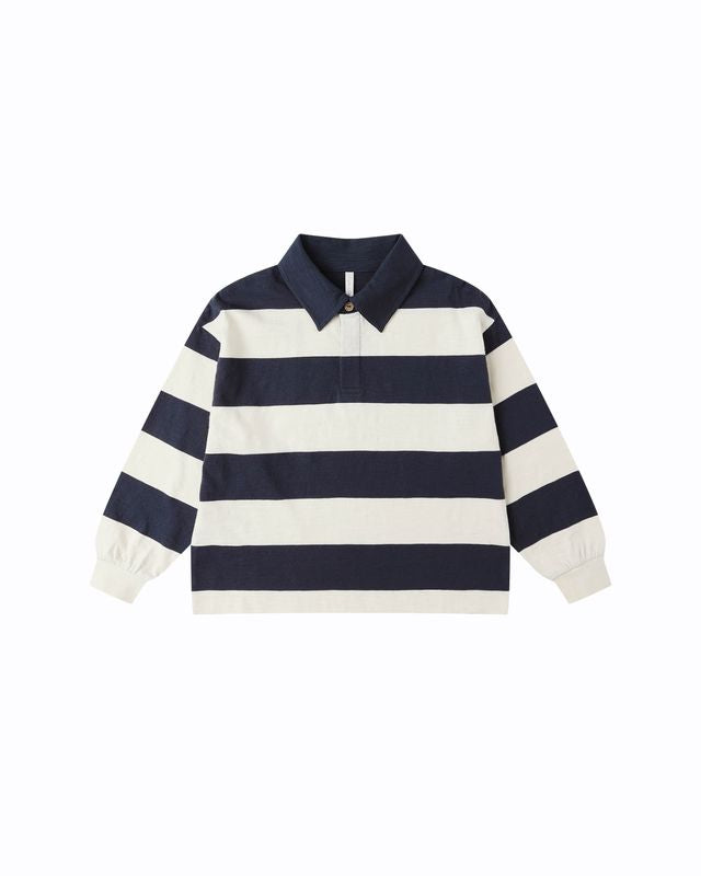 Rugby Polo || Navy Stripe (6-7Y)