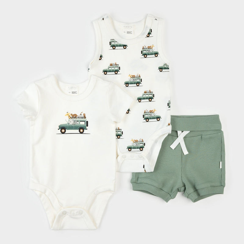 Safari SUV 3-Piece Bodysuit Set (24Mo)