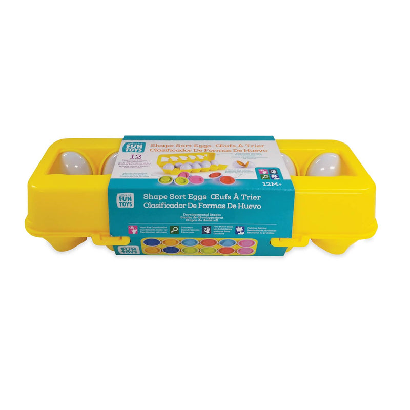 Shape Sorter Eggs 12-Piece Playset