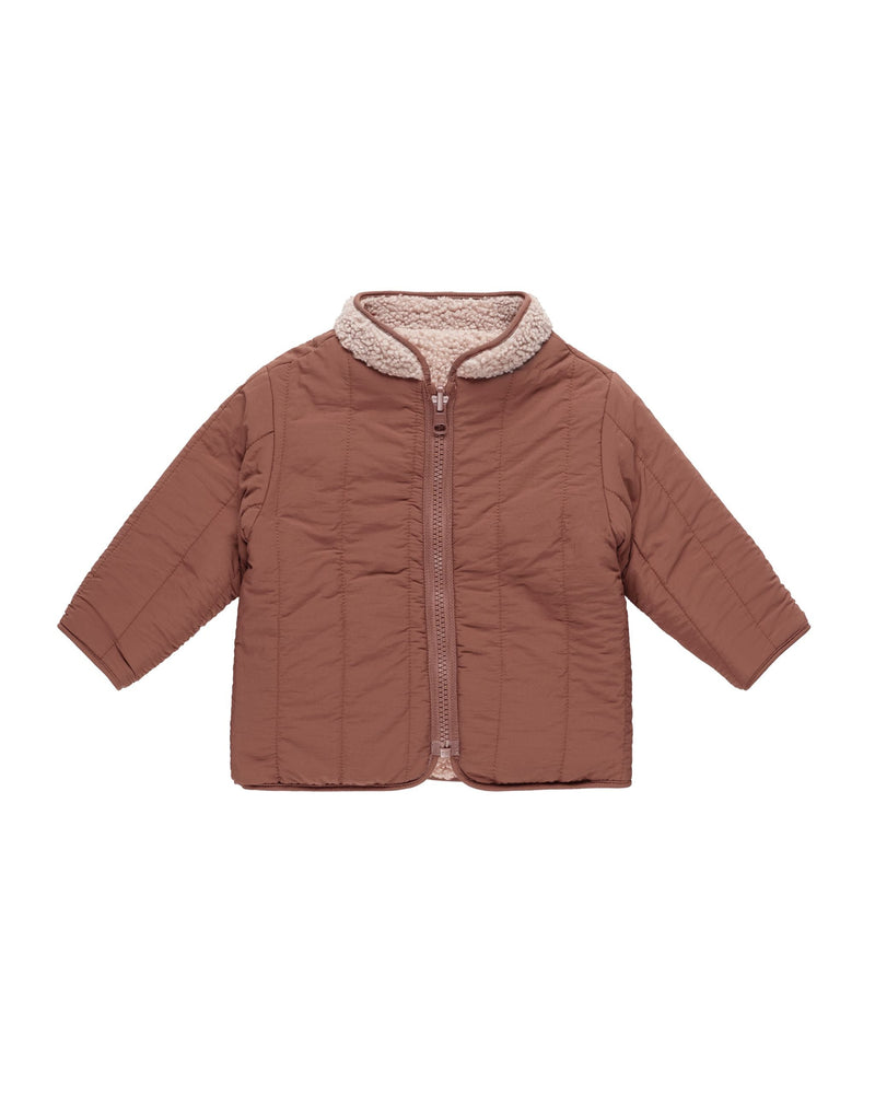 Shearling Zip Jacket || Blush (6-12 Mo)