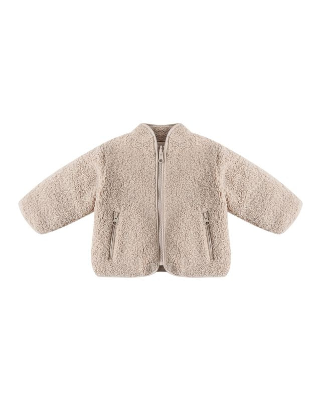 Shearling Zip Jacket || Oat