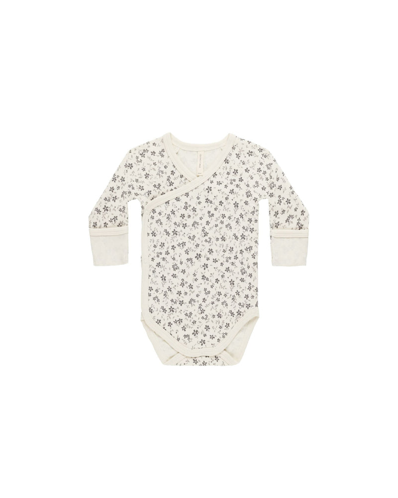 Side Snap Bodysuit || Blue Floral (3-6mo)