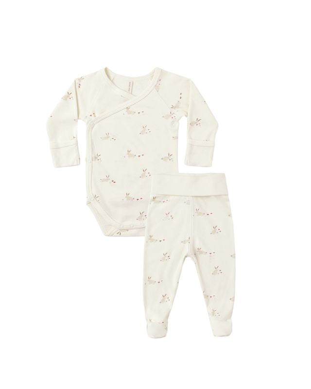 Side Snap Bodysuit + Pant Set || Bunnies